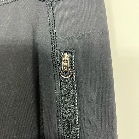 Lululemon Leggings Womens Size 6 Cropped Black Compression Pull On Black Ladies - Picture 3 of 6